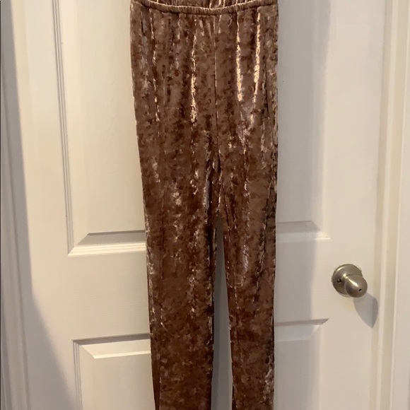 Bb Dakota Crushed Velvet Pink Jumpsuit Cassandra - Picture 7 of 9